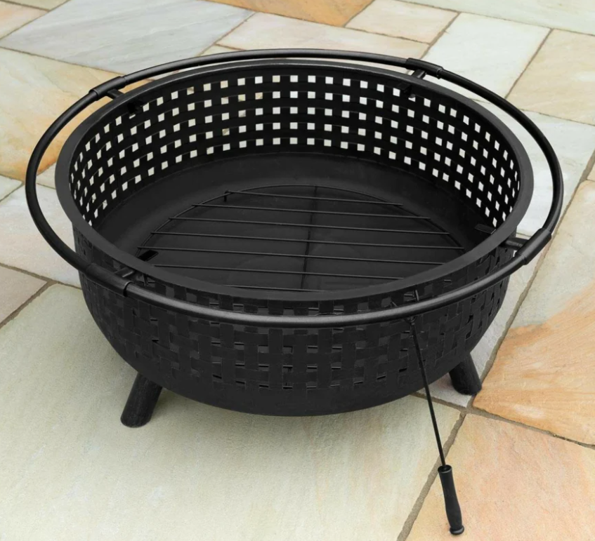 Harrier Woven Outdoor Fire Pit BBQ 42 inch