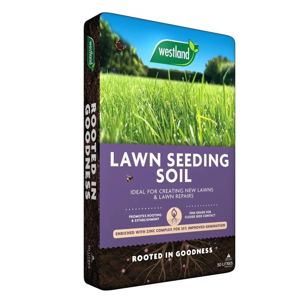 Westland Lawn Seeding Soil Grass Seed Lawn Repair Turf Underlay Zinc 30L Garden - Free Delivery