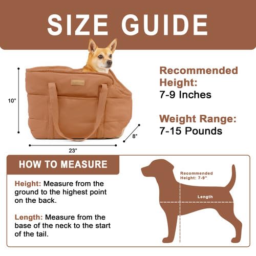 NoblePup Plush Dog Purse Carrier for Small Dogs | Cozy Travel Tote for Under 15 lbs