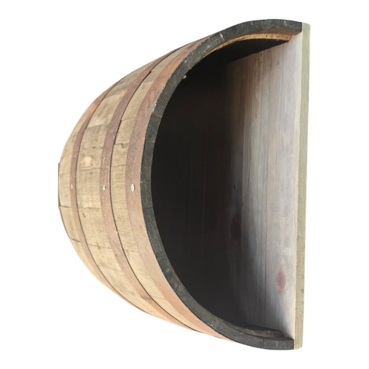 Reclaimed Half Whisky Barrel Planter – Large Freestanding Oak Garden Planter