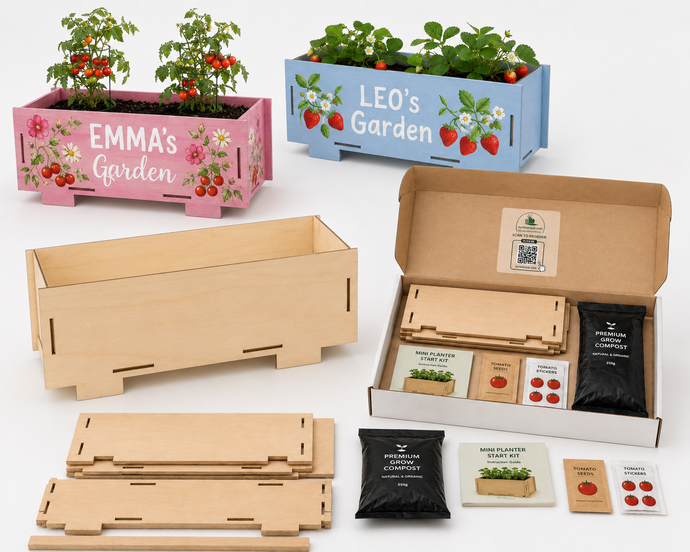 Kids Garden Mini Planter Starter Pack – Little Gardeners, Big Adventures