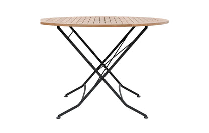 Sicily 4 Seater Teak and Wrought Iron Round 110cm Garden Dining Set