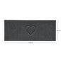 "Heart" Embossed Loofah Textured Spaghetti Door Mat