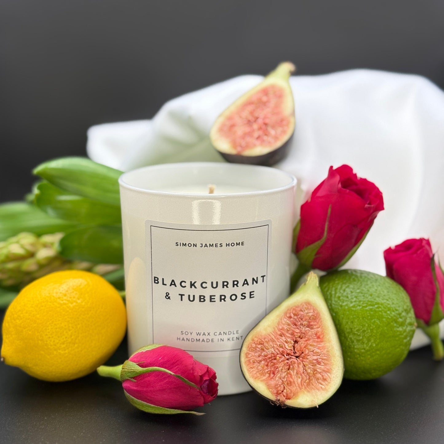 Blackcurrant & Tuberose Candle - Luxury Soy Wax