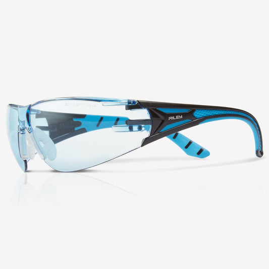RILEY Stream Blue Frameless Metal-Free Safety Glasses with Blue Tint Lens