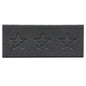 Indoor Spaghetti Door Mat Embossed Star - Dark Grey