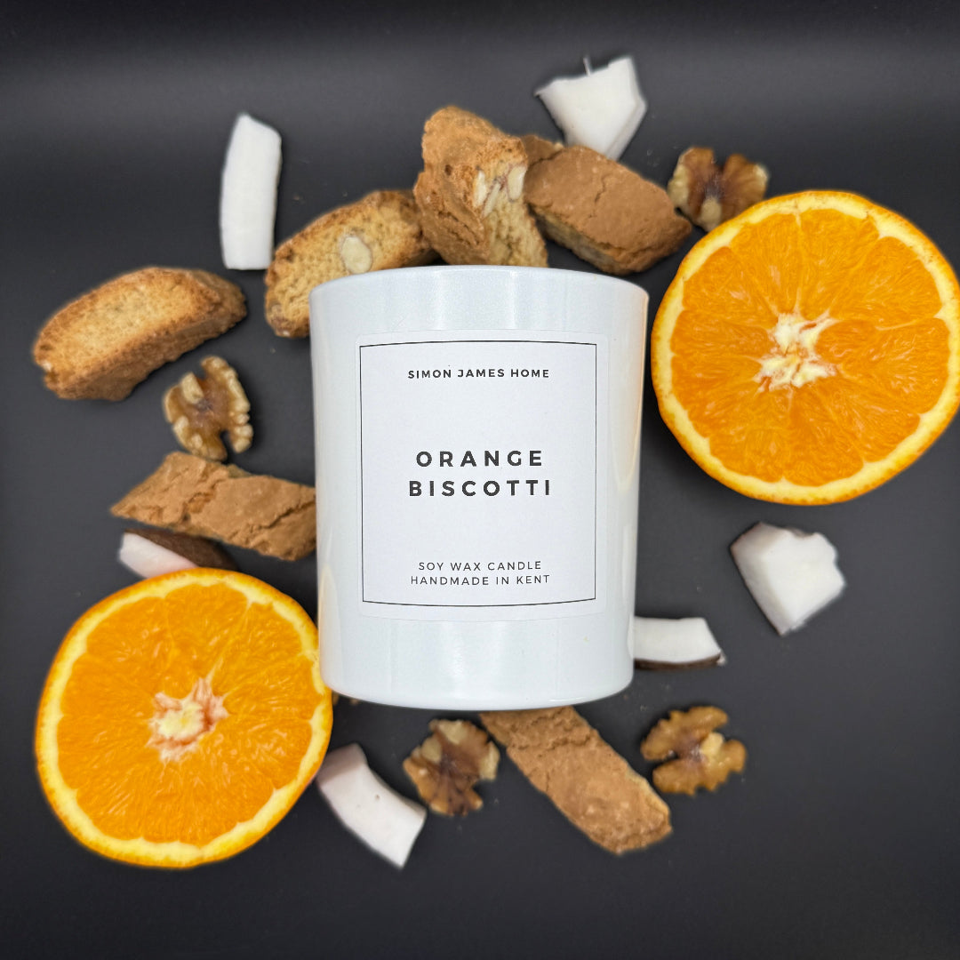 Orange Biscotti Candle - Handmade Soy Wax
