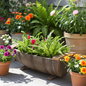 Oak Whiskey Half Barrel Planter Large Rustic Garden Decor Flower Pot