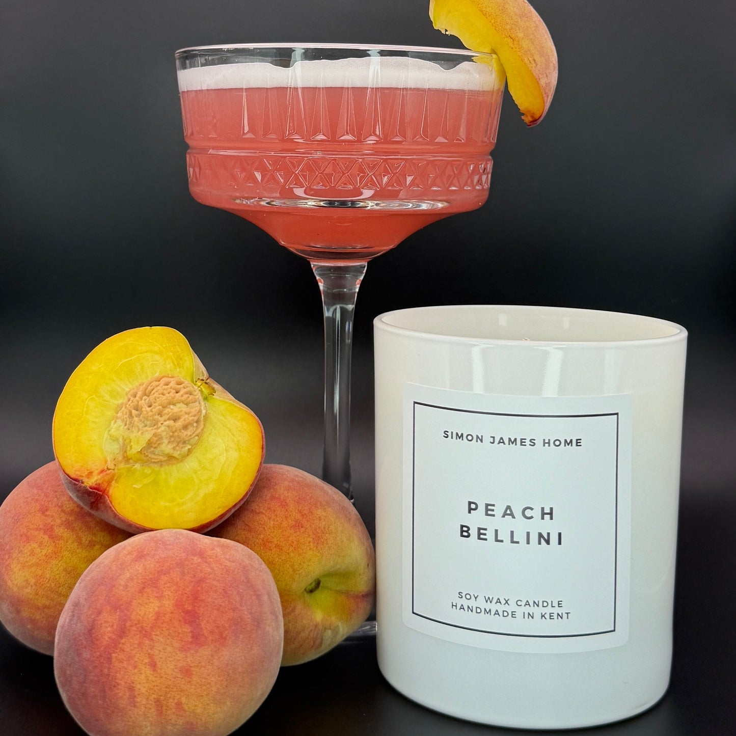 Peach Bellini Candle - Luxury Soy Wax
