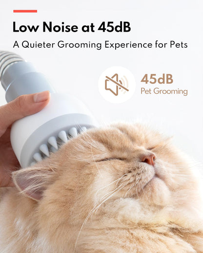 HomeRunPet Ultra Quiet Pet Vacuum, Suction 99% pet Hair, 6 Tool Grooming Kit, Anti Shedding, 1.85L Dust Cup, Home Grooming & Cleaning for Dogs, Cats, Others