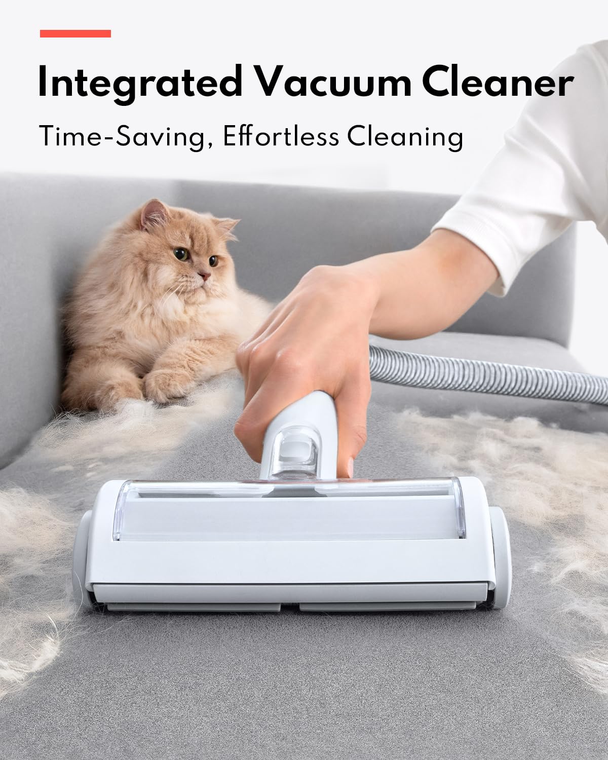 HomeRunPet Ultra Quiet Pet Vacuum, Suction 99% pet Hair, 6 Tool Grooming Kit, Anti Shedding, 1.85L Dust Cup, Home Grooming & Cleaning for Dogs, Cats, Others