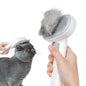 aumuca Cat Brush with Release Button, Cat Grooming Brush for Long or Short Haired Cats, Cat Hair Brush for Shedding Cat Comb for Pets Removing Loose Fur and Massage, White