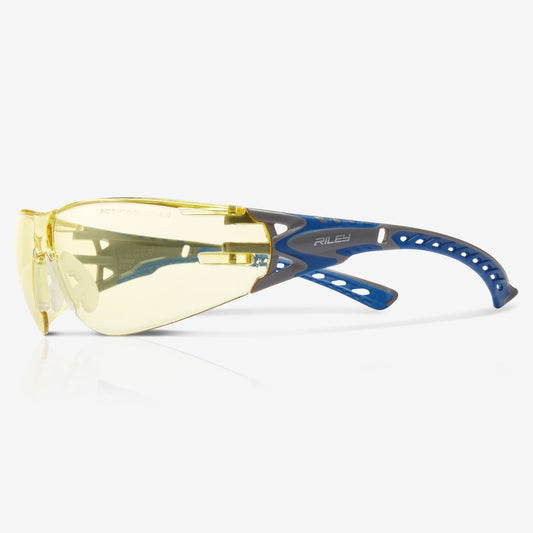 RILEY Stream Evo  Anti Fog  Blue Light Blocking  Safety Glasses with Yellow Tint Lens