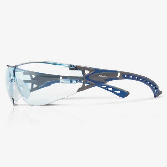 RILEY Stream Evo Small  Anti Fog  Safety Glasses with Blue Tint Lens