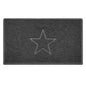 Indoor Spaghetti Door Mat Embossed Star - Dark Grey