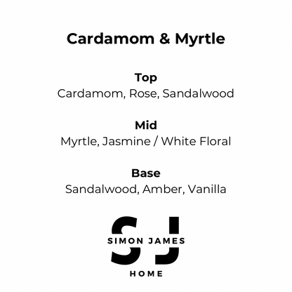Cardamom & Myrtle Candle - Luxury Soy Wax