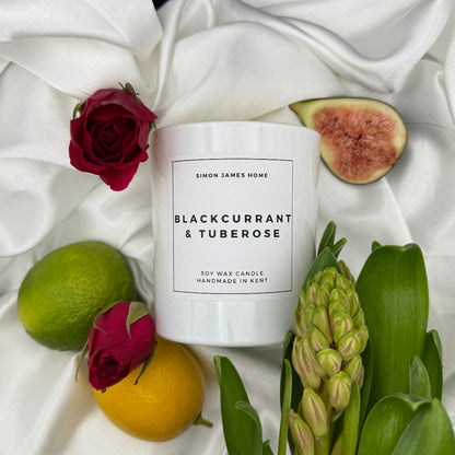 Blackcurrant & Tuberose Candle - Luxury Soy Wax