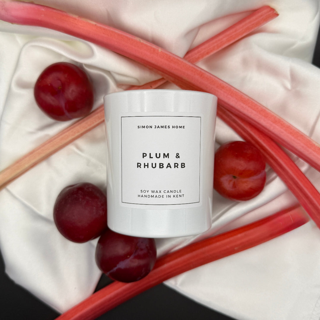 Plum & Rhubarb Candle - Luxury Soy Wax