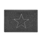 Indoor Spaghetti Door Mat Embossed Star - Dark Grey