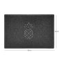 Embossed Pineapple Grey Spaghetti Door Mat