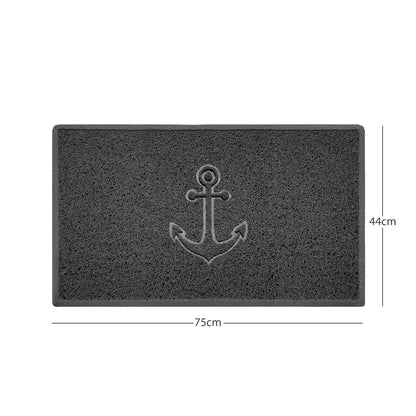 "Anchors Away" Grey Spaghetti Door Mat