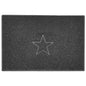 Indoor Spaghetti Door Mat Embossed Star - Dark Grey