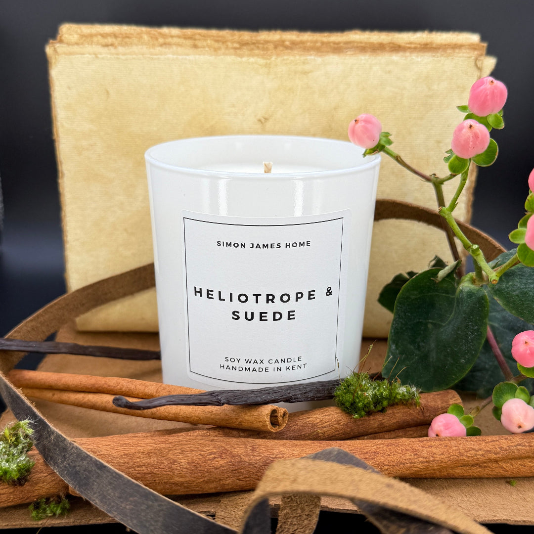Heliotrope & Suede Candle - Luxury Soy Wax