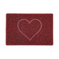 Embossed Heart Spaghetti Door Mat - Red & Black