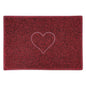 Embossed Heart Spaghetti Door Mat - Red & Black