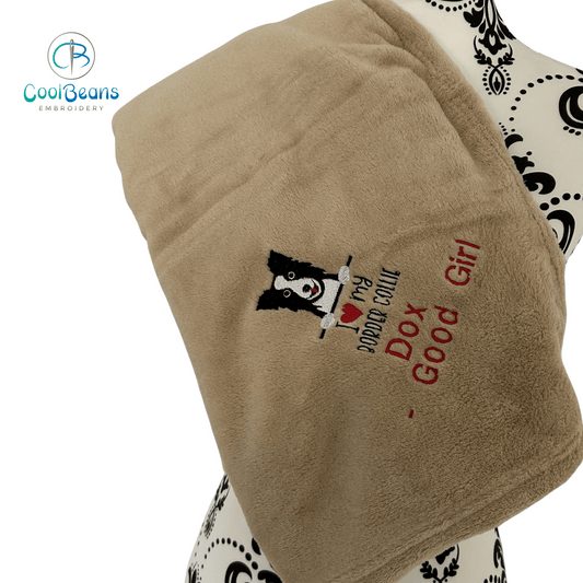 Pet Fleece Blanket - Border Collie (Corner) - Personalised