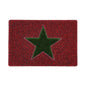 Christmas Star PVC Spaghetti Doormat - Red & Green Design