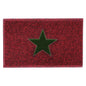 Christmas Star PVC Spaghetti Doormat - Red & Green Design