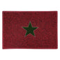 Christmas Star PVC Spaghetti Doormat - Red & Green Design