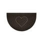Heart Embossed Halfmoon Indoor/Sheltered Outdoor Spaghetti Doormat