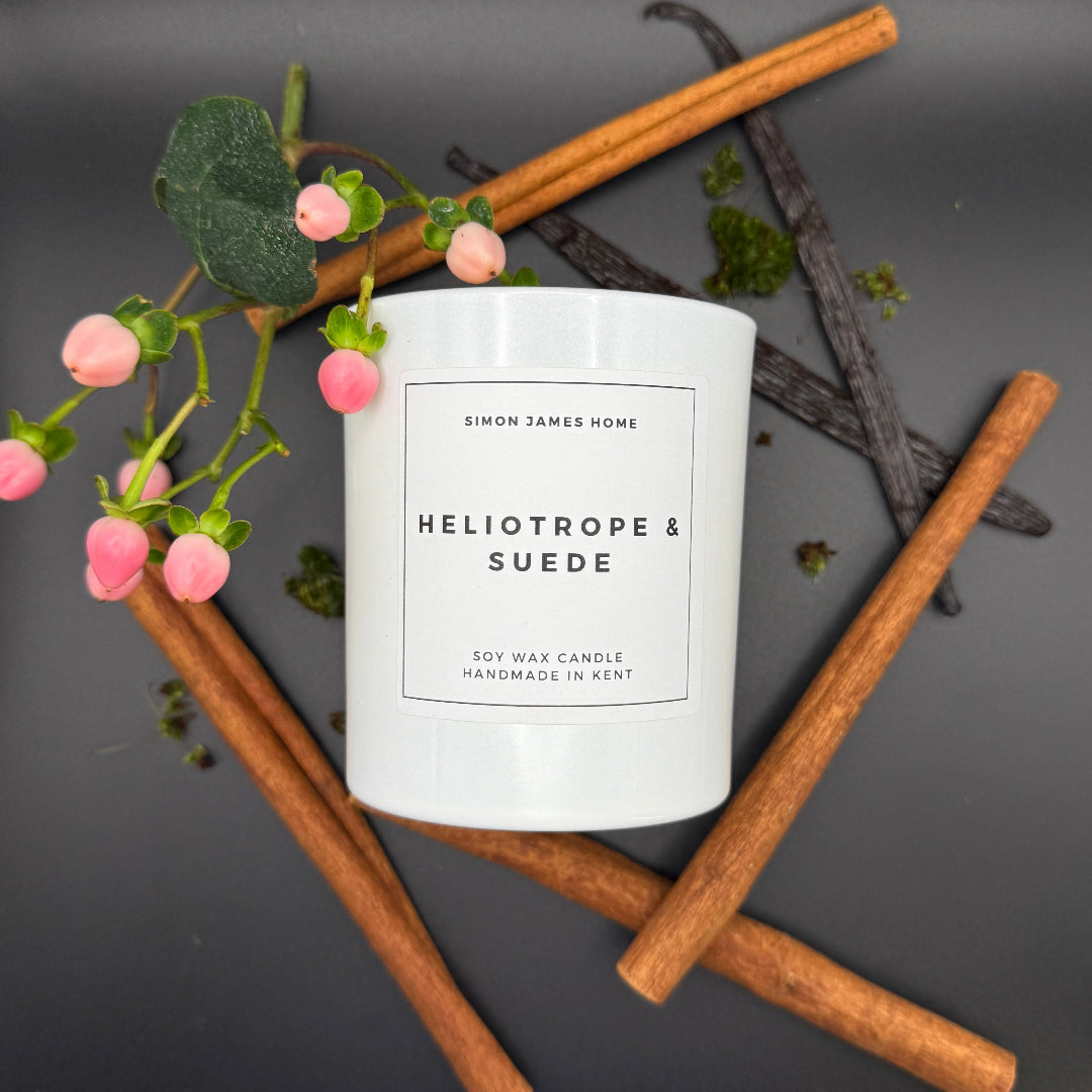 Heliotrope & Suede Candle - Luxury Soy Wax
