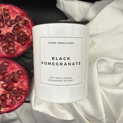 Black Pomegranate Candle - Handmade Soy Wax - Pomegranate Noir Candle