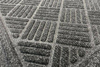 Eco Friendly Chequered Door Mat - Grey