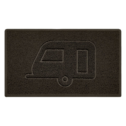 Embossed Spaghetti Outdoor Doormat - Brown