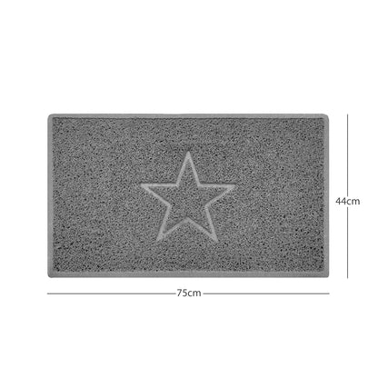 "Star" Embossed Loofah Textured Spaghetti Doormat