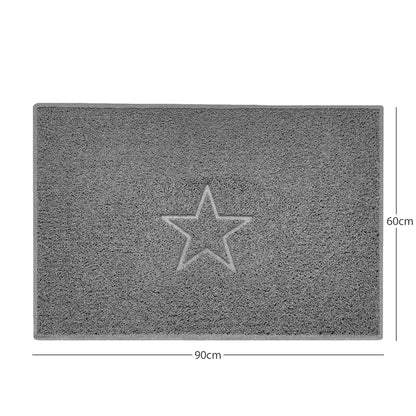 "Star" Embossed Loofah Textured Spaghetti Doormat