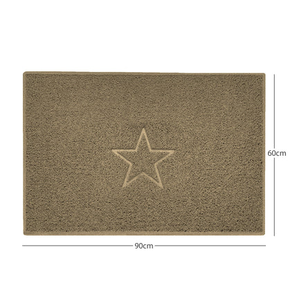 "Star" Embossed Loofah Textured Spaghetti Doormat