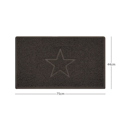 "Star" Embossed Loofah Textured Spaghetti Doormat