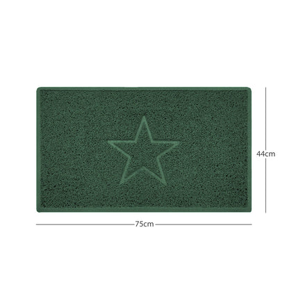 "Star" Embossed Loofah Textured Spaghetti Doormat