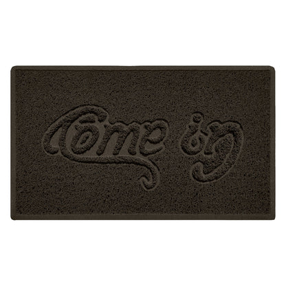 Embossed Spaghetti Outdoor Doormat - Brown