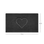 "Heart" Embossed Loofah Textured Spaghetti Door Mat