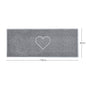 "Heart" Embossed Loofah Textured Spaghetti Door Mat