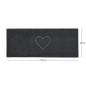 "Heart" Embossed Loofah Textured Spaghetti Door Mat