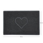 "Heart" Embossed Loofah Textured Spaghetti Door Mat