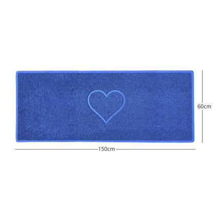 "Heart" Embossed Loofah Textured Spaghetti Door Mat