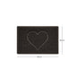 "Heart" Embossed Loofah Textured Spaghetti Door Mat